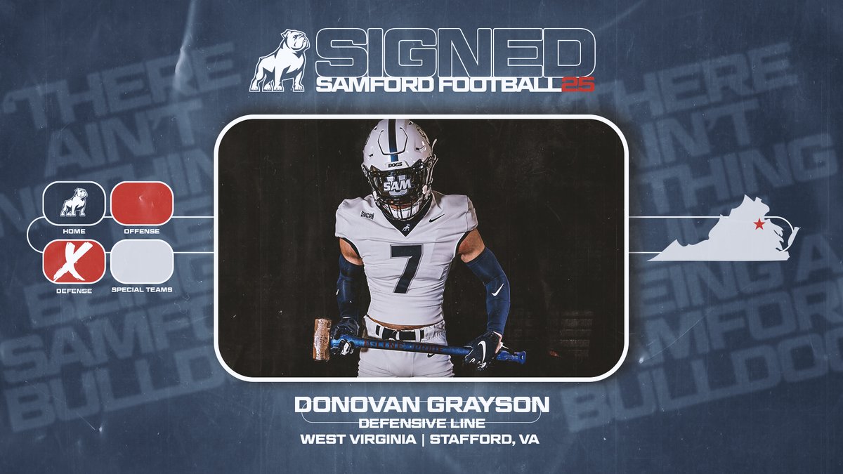 Welcome to the Samford Family, <a href="/DonovanMGrayson/">Donovan Grayson</a> !

#HatchAttack | #AllForSAMford