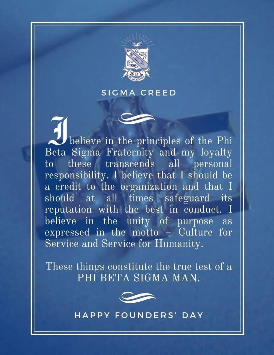 eathoops's tweet image. Happy Founders Day to my fellow brothers of Phi Beta Sigma Fraternity,Inc. celebrating 111 years of service and humanity!!! 🤘🏽🤘🏽🤘🏽

#PhiBetaSigma #Sigma111 #1914 #bluephi #pbs1914