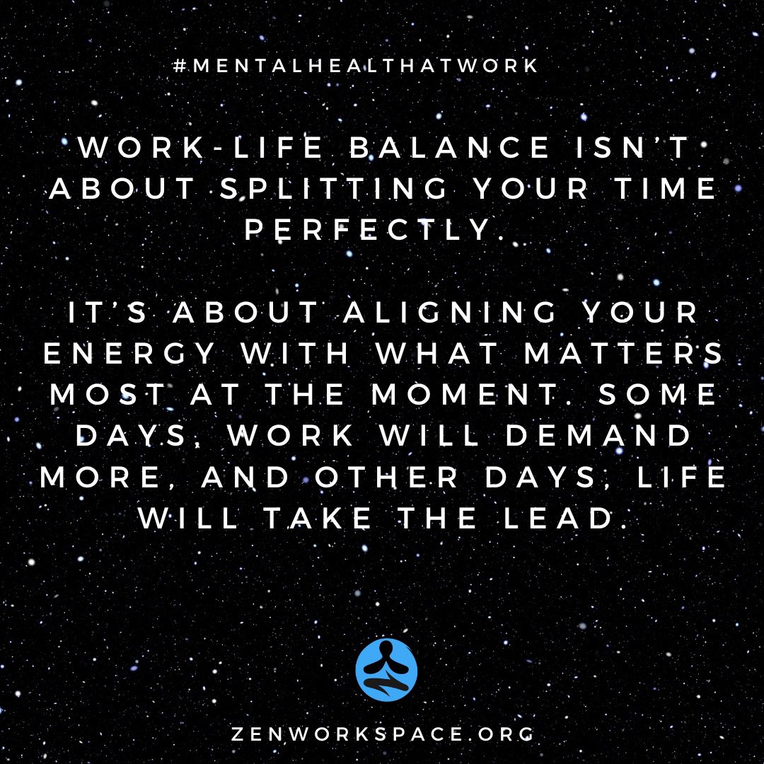Zenworkspace's tweet image. What is work-life balance to you? #zenworkspace