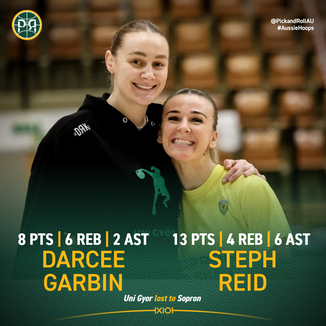 Steph Reid's Sopron came away with an important 89-83 win against Darcee Garbin's Uni Gyor in their opening Round of 16 game in EuroCup Women.
#AussieHoops #EuroCupWomen