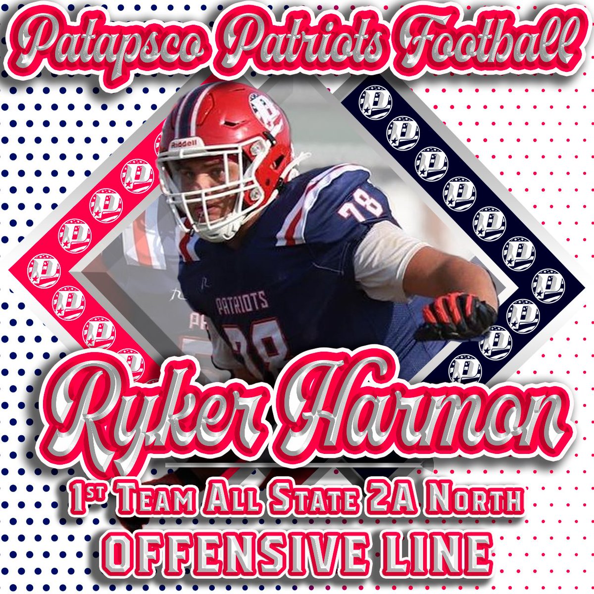 Patapsco Patriots Football (@ptapfootball) on Twitter photo Congrats to Big <a href="/RykerHarmon/">Ryker Harmon78</a> for his All-State Selection for the 2024 season!
#recruitPtap #ptapfootball Congrats to Big <a href="/RykerHarmon/">Ryker Harmon78</a> for his All-State Selection for the 2024 season!
#recruitPtap #ptapfootball