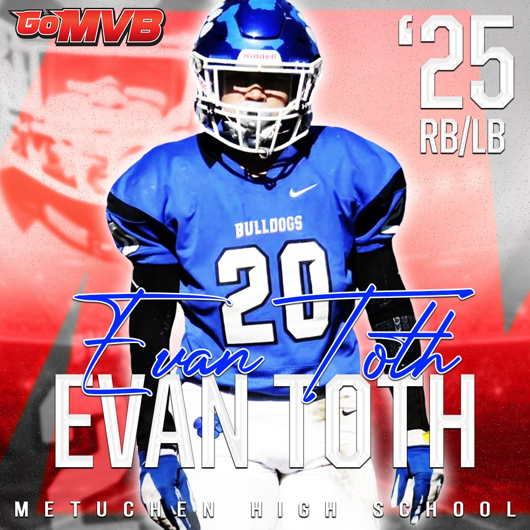 🚨Player Spotlight🚨⁠
EVAN TOTH
'25 RB/LB
Metuchen HS, NJ
More Info: GoMVB.com/evantoth
Follow: <a href="/EvanToth8/">Evan Toth</a>
⁠
#gomvb #hsfootball #studentathlete #collegerecruit #collegerecruiting #athlete