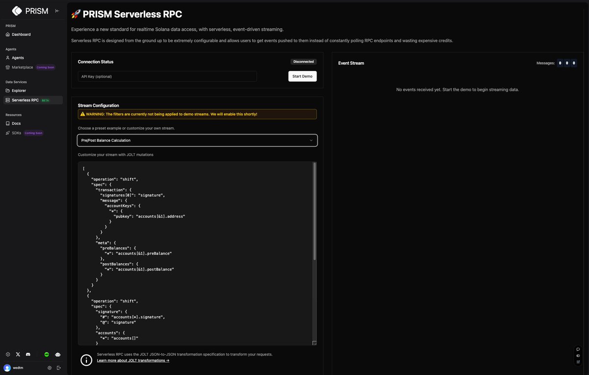 The <a href="/prism_tec/">PRISM 🤖🚀</a> explorer fixes are live! I've also updated the Serverless RPC demo page a bit.

Go check it out and let us know what you think, and please open a ticket if you find any bugs!

app.prism.sh