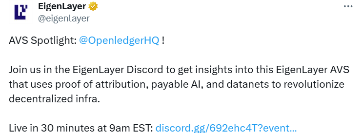 MartinHo99999's tweet photo. OpenLedger - thêm 1 kèo AI Depin ngon giống Grass 

✅Build AI Infrastructure , raised 8M$, backer: Polychain, Hashkey.
✅Được Eigenlayer shill lên spotlight
✅Truy cập:
https://t.co/8RFFBCzpxC (CODE: f7rvzccw7a)

1. Đăng kí bằng email -> click vào "Login with Google"
2. Vào mục Missions & Rewards -> Checkin daily kiếm PTS và làm task social kiếm PTS
3. Download Extension web hoặc app điện thoại và login bằng email đăng kí trước đó để kiếm thêm PTS.
https://t.co/QqZmTBSltb
4. Mời bạn kiếm thêm PTS.