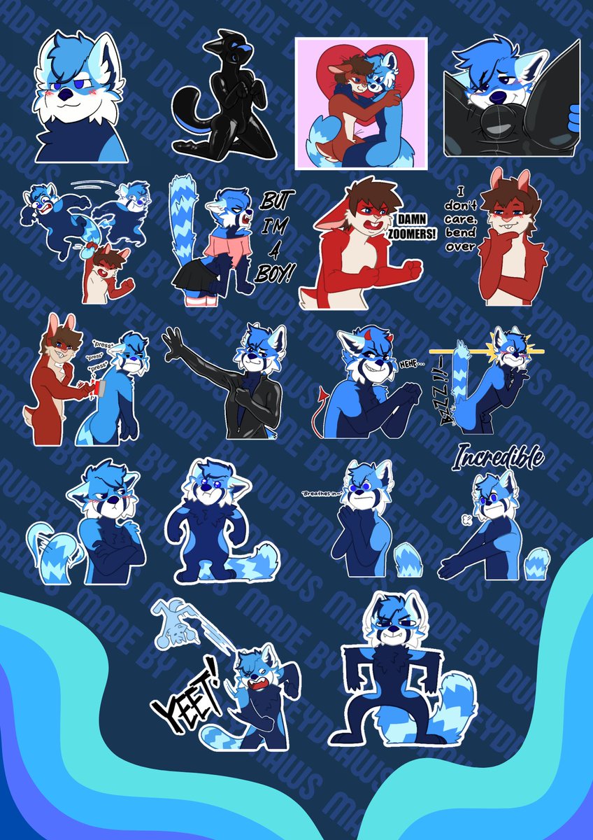 15+3 Sticker Bundle by <a href="/ZenithO_o/">Zenith</a> 
#furry #furryart #artmoot #drawing #furrycommision