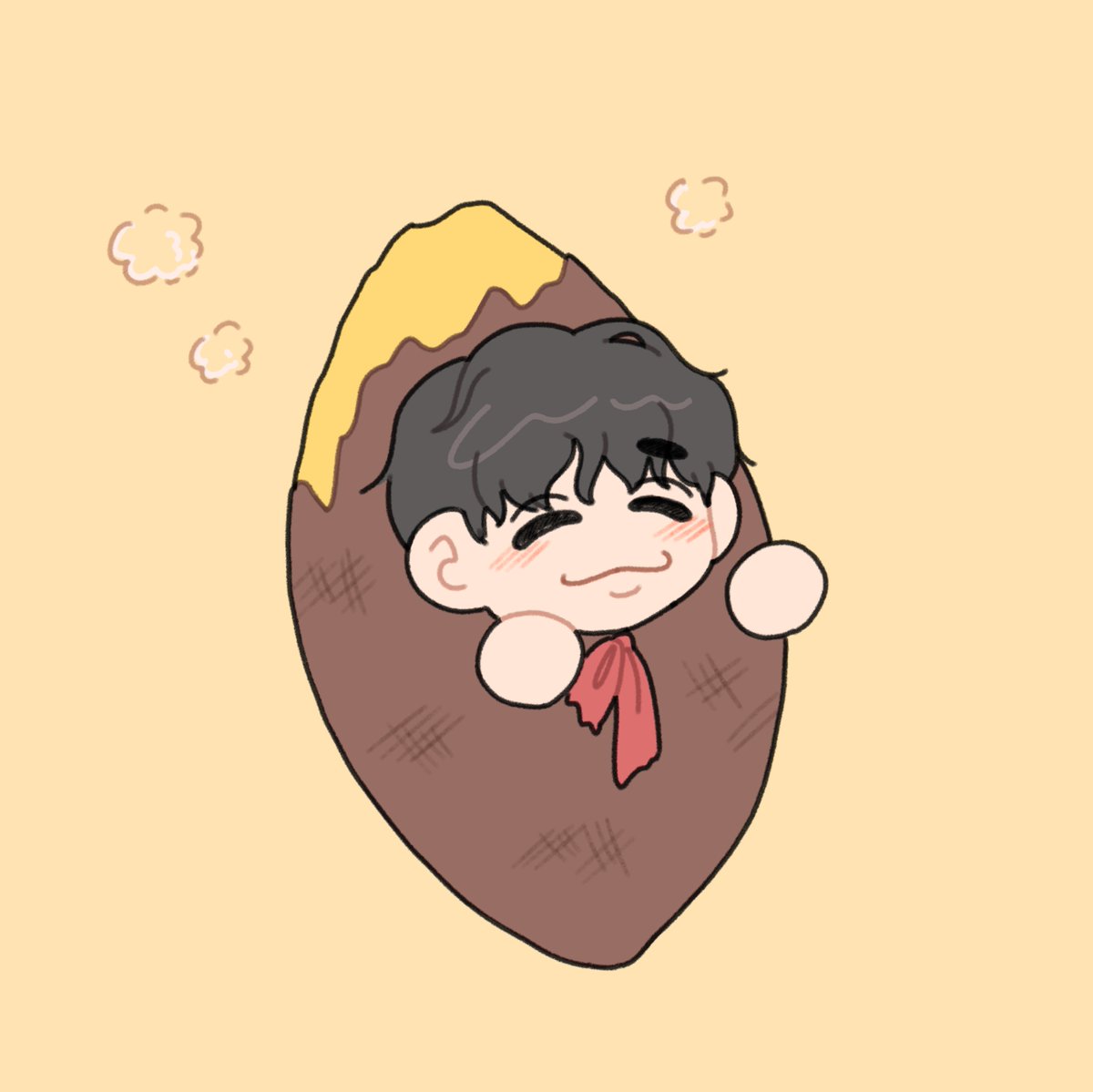 너무 귀여워요 행복한 고구마...🍠