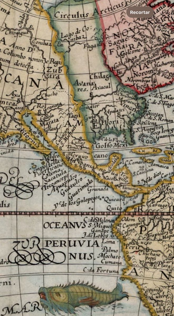 Cuauhtemoc_1521's tweet photo. Mapamundi titulado Orbis Terrarum Typus De Integro Multis In Locis Emendatus auctore Petro Plancio realizado en Amsterdam en 1594!!! En este mapa se puede leer “Golfo Mexicano”,
nombre usado desde el siglo XVI! También observen como sobre Norteamérica, en el lado oeste, se puede leer “América Mexicana”, mientras que en la costa este dice “Nova Francia”. Interesante por donde se observe
