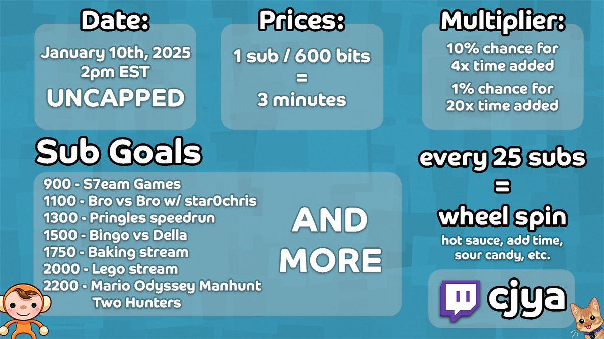 TOMORROW I AM STARTING MY (the?) BIGGEST SUBATHON EVER. BE THERE OR BE SQUARE