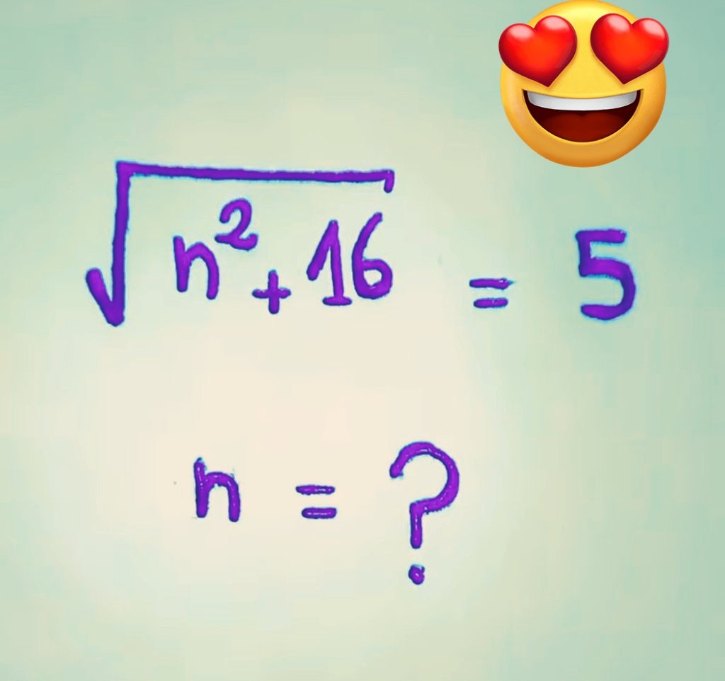 55akch's tweet image. Can You Solve n= ?
#math
#mathiQ