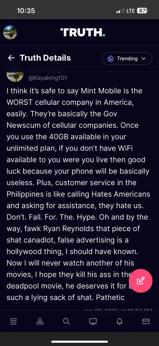 kayaking101's tweet photo. @VancityReynolds What a fawken canadiot!!! In it for the money, don’t fall for the hype, mint mobile is shit, like the worst smelling and most putrid kind of shit, and obviously, given commercial after commercial of this clown pushing them, so is he… https://t.co/XG9CU6iEq4