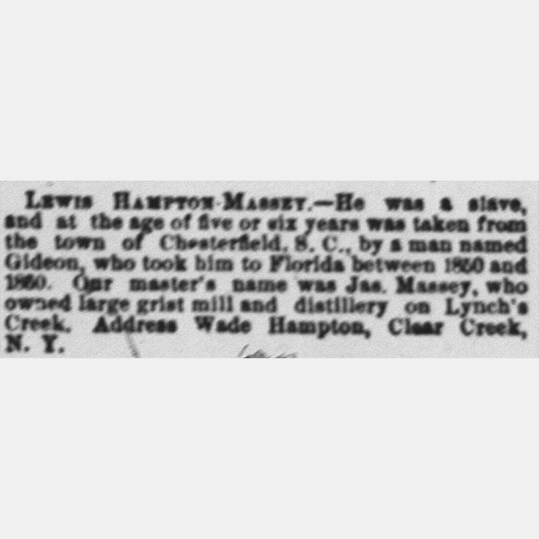 #OnThisDay Wade Hampton of Clear Creek, N.Y, was searching for Lewis Hampton-Massey. Massey was sold out of South Carolina when he was 5 or 6. The ad does not state the two's relationship, but they share a common last name.
#LastSeenProject #BlackHistory <a href="/USNatArchives/">U.S. National Archives</a> <a href="/NHPRC/">NHPRC</a>