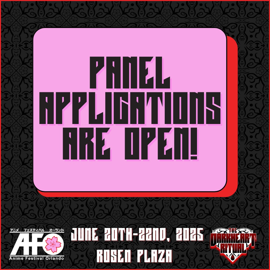 Panel Applications are open! Apply here: animefestivalorlando.com/applications/p…