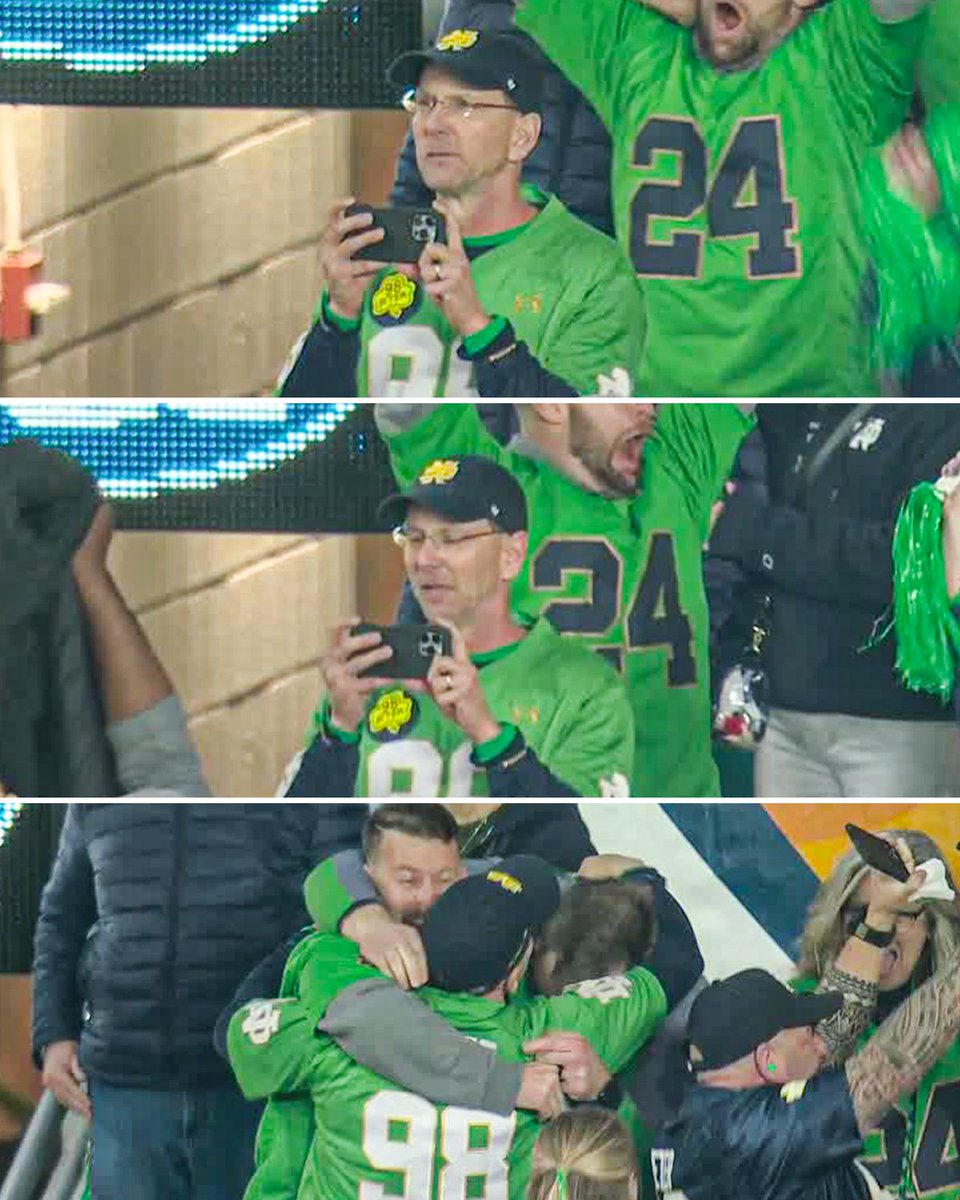 This is what it’s all about.

Mitch Jeter’s dad in the stands the moment his son hit the game-winning FG 🥹