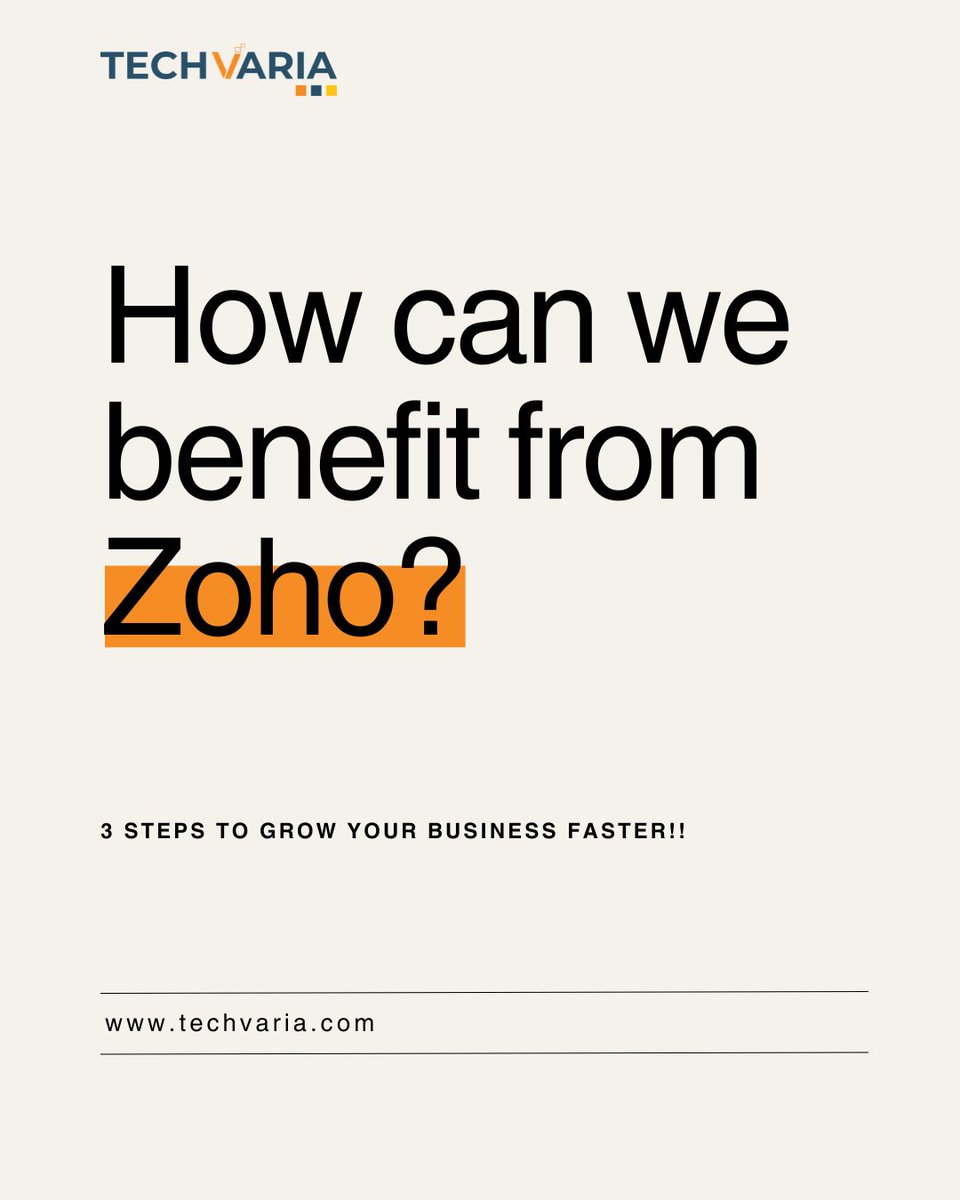 Techvaria_s's tweet image. Contact us for a free consultation now
 
Visit our website or book a demo today
🌐 zurl.co/1t8GZ   
📞 080-41501883
📧 info@techvaria.com
 
#Zoho #Zohoimplementationpartner #ZohoIndia #ZohoUSA #ZohoUAE #Techvaria #Zohosolutions #ZohoOne