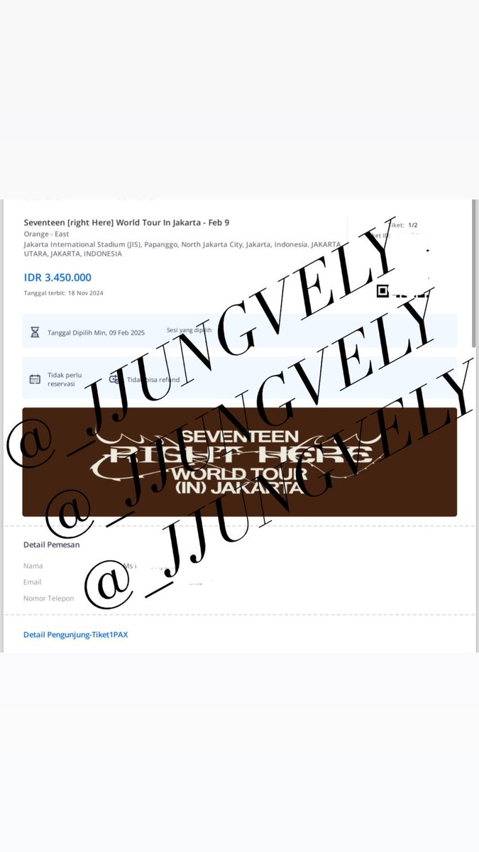 _jjungvely's tweet photo. WTS WANT TO SELL
 tiket seventeen rh in jakarta day 2

1 TIX SECTION ORANGE DAY 2
( dijual krn temenku ada halangan ) 🥲
Co 15.03 di https://t.co/gfTrHy0ka7

.t wtb wts wtt tiket svt rh jakarta https://t.co/7kgUwe3389