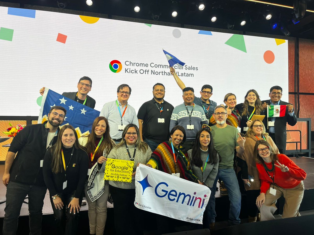 ¡Arrancamos el 2025 con toda la energía!
Nuestros líderes GEG y Champions de Hispanoamérica están presentando en las oficinas de Google en Nueva York los increíbles proyectos que desarrollaron gracias al AI Fellowship de Google for Education.  ¡Felicitaciones! #GEGHispanoamerica