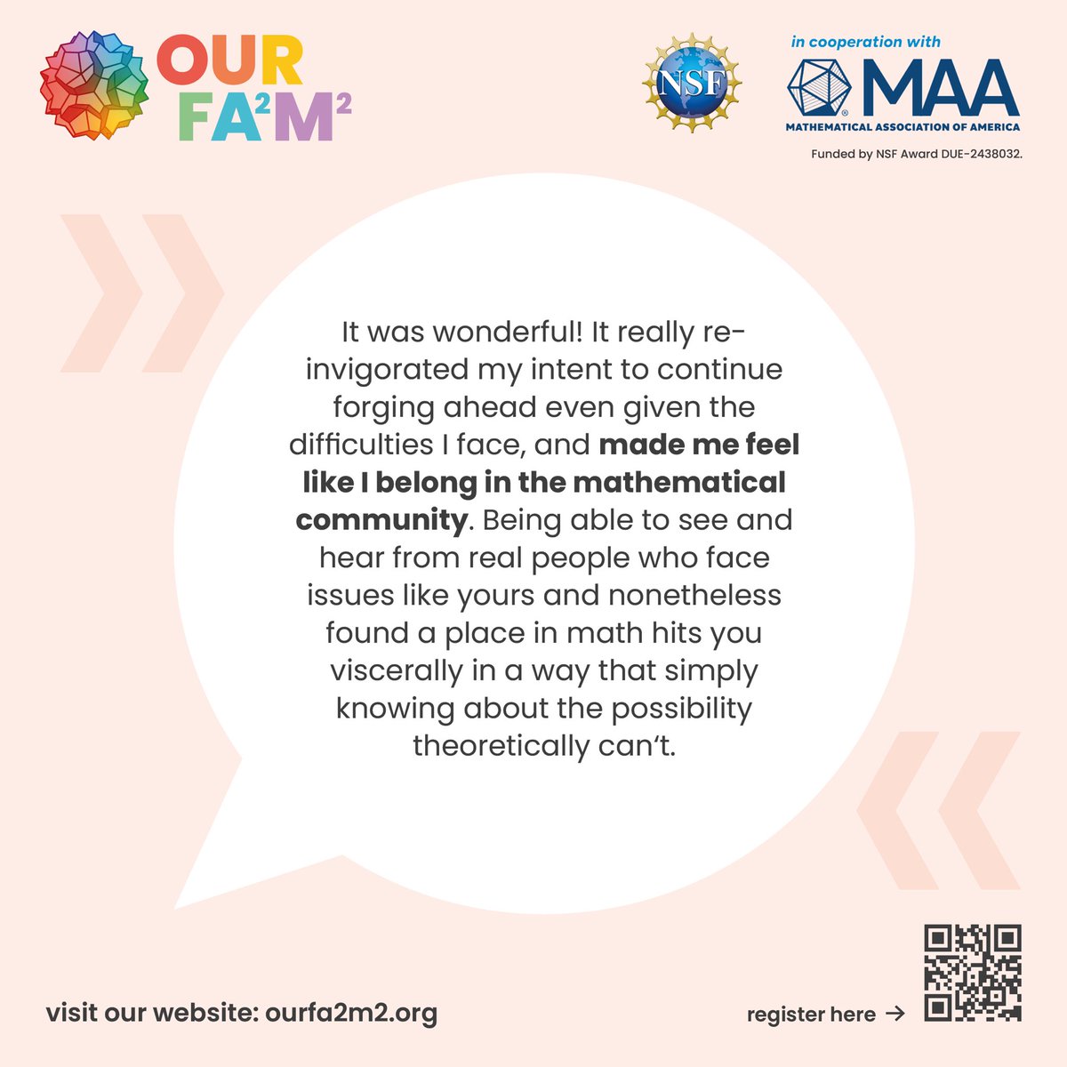 Hear from past attendees’ experiences of the OURFA2M2 2023 conference! To register for free for the upcoming OURFA2M2 conference February 8-9, 2025, visit our website ourfa2m2.org