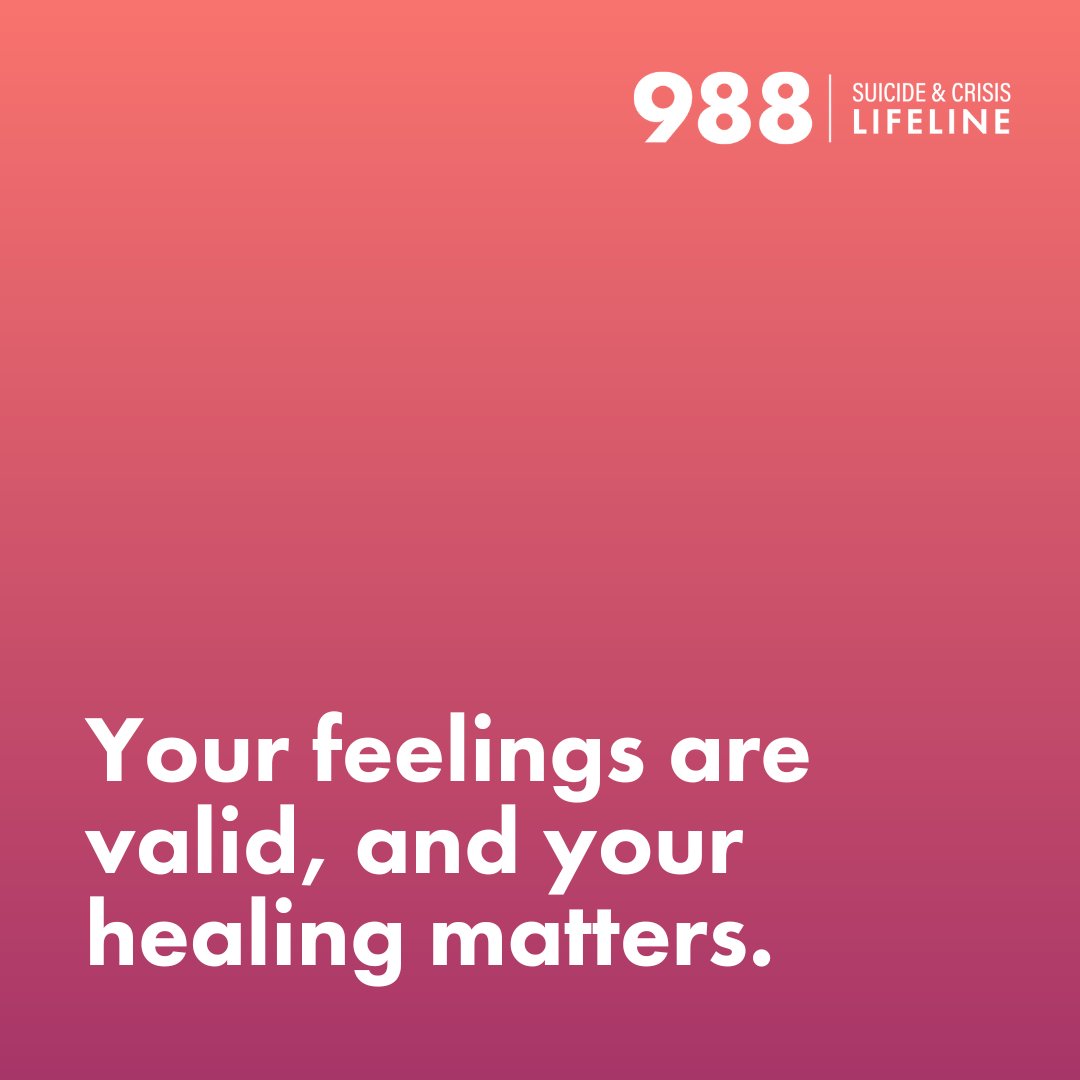 Your feelings are valid ❤️ 

If you need someone to talk to about how you're feeling, the 988 Lifeline is here for you, 24/7. Text or call 988.