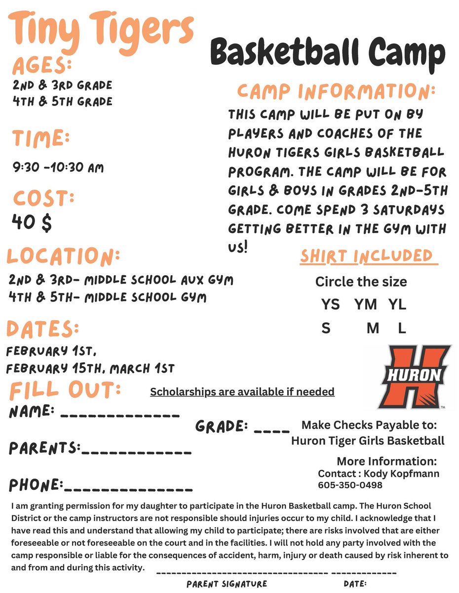 #hurontigers Girls Basketball...