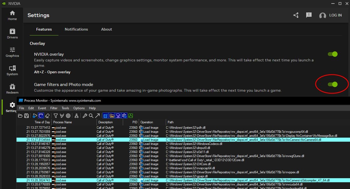 Freund_cod's tweet image. This guy really just saw the word "camera" and made up that Activision is secretly using your webcam or something.

Yes, NvCamera64.dll is Nvidia Ansel. It's an in-game camera that lets you take photographs and has nothing to do with your webcam. It is included with the Nvidia…