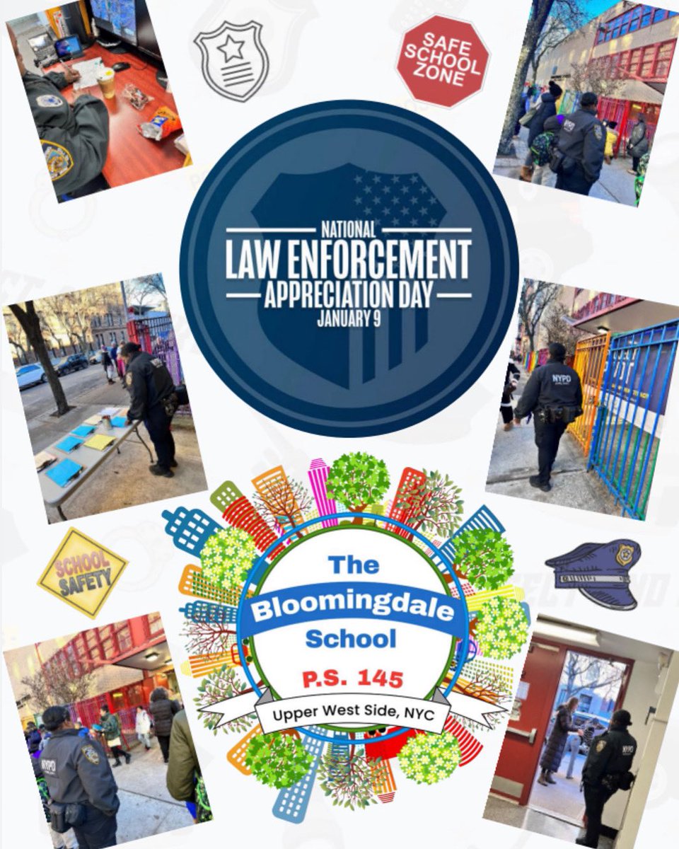 On National Law Enforcement Day, we want to give a special shoutout to our incredible School Safety Officer , Ms. Conyers, at PS 145 the Bloomingdale school. 👮🚨 Your dedication, vigilance, and care make our school a safer place every day. Thank you for all you do! 🙏💙