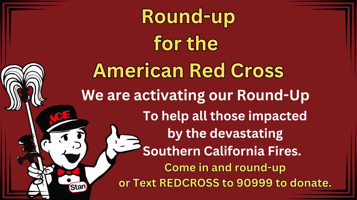 PittsburgAce's tweet image. We have activated our round-up to benefit the American Red Cross as they aid those impacted by the fires. Remember to round up if you're in the store because a little change can make big changes. #Community #MoreThanAHardwareStore #MyLocalAce