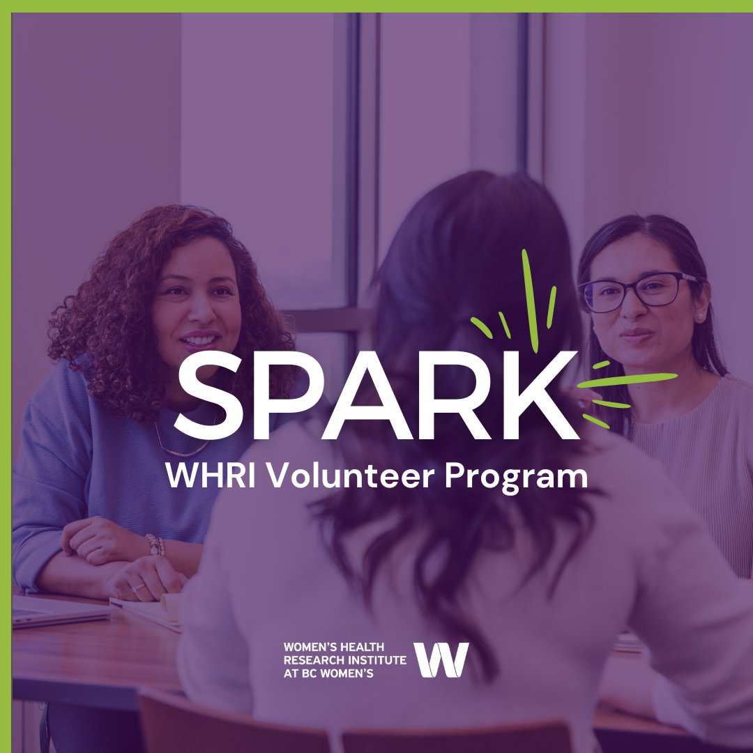 The WHRI's SPARK Program in partnership with the Women's Health Research Club at UBC connects students with relevant volunteer opportunities in women’s health research. 

Explore &amp; apply today: whri.org/new-whri-volun…