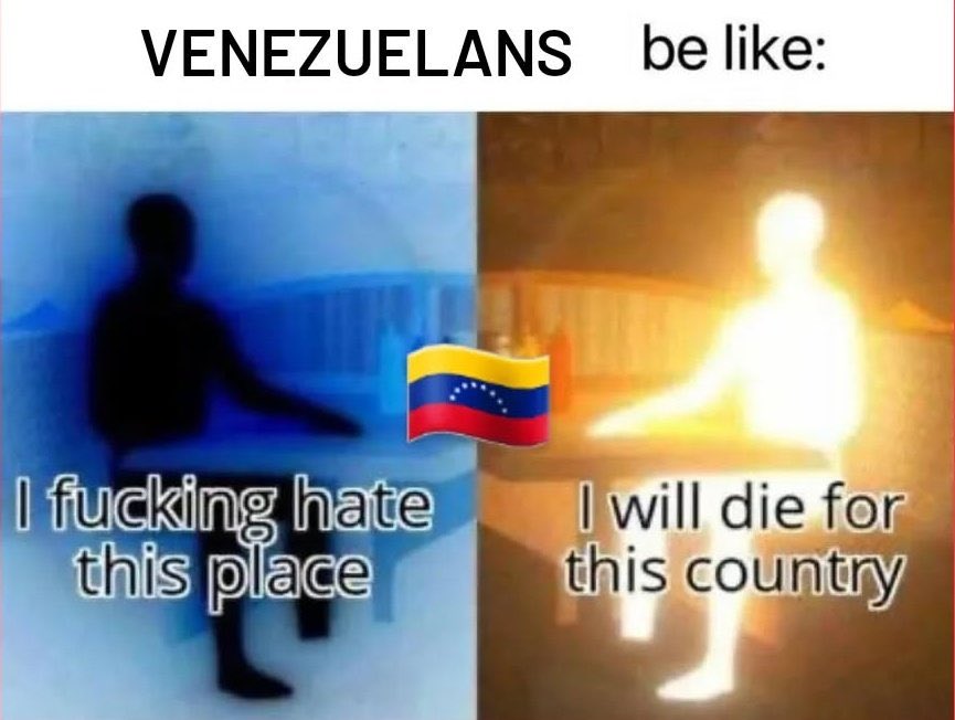 Lo cierto que es esto 😂😂

No hay relación más tóxica que la de un venezolano con su país 🙌🏼🇻🇪 #HastaElFinalVenezuela