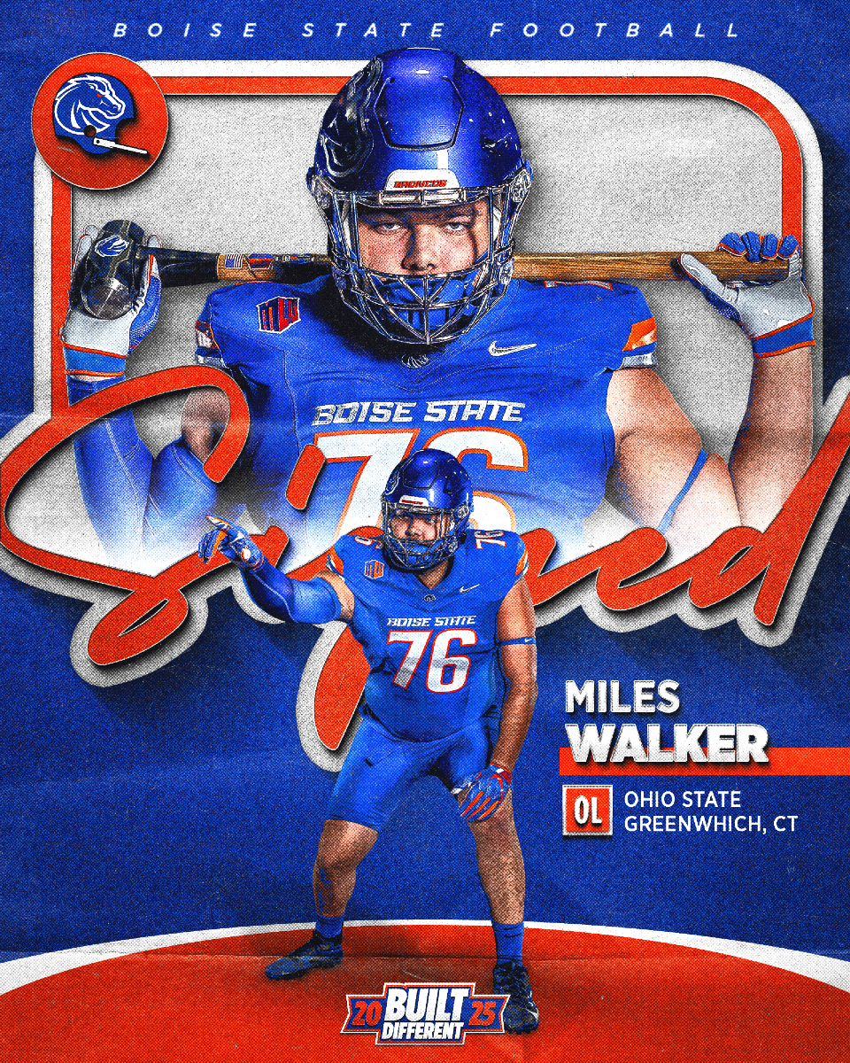 Boise State Football (@broncosportsfb) on Twitter photo Welcome to 𝗧𝗛𝗘 𝗕𝗟𝗨𝗘
✍️ Miles Walker
#BleedBlue | #BuiltDifferent Welcome to 𝗧𝗛𝗘 𝗕𝗟𝗨𝗘
✍️ Miles Walker
#BleedBlue | #BuiltDifferent
