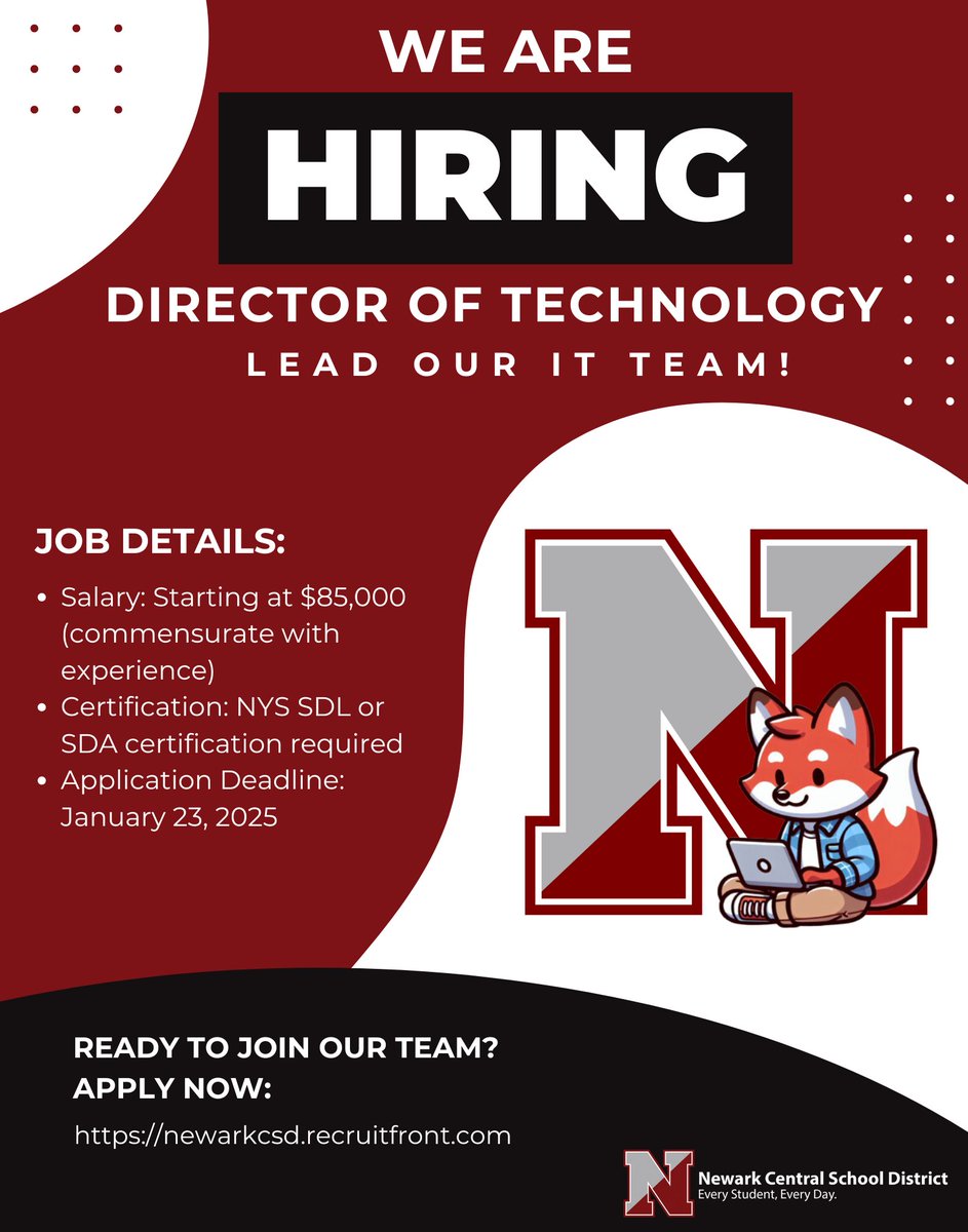 Join our team at <a href="/NewarkCSD/">Newark Central School District</a>!