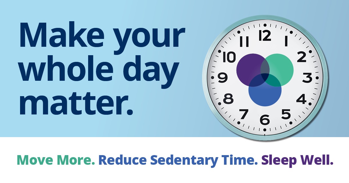 💥 Tired of the same old fitness routine? 💥
Canada's 24-Hour Movement Guidelines show us how to "Sweat, Step, Sleep, and Sit" for a healthier 2025.  See the link in our bio for more info! #NORTHPAlab #NipissingUniversity #MoveMore #24HourMovementGuidelines #HealthyLiving