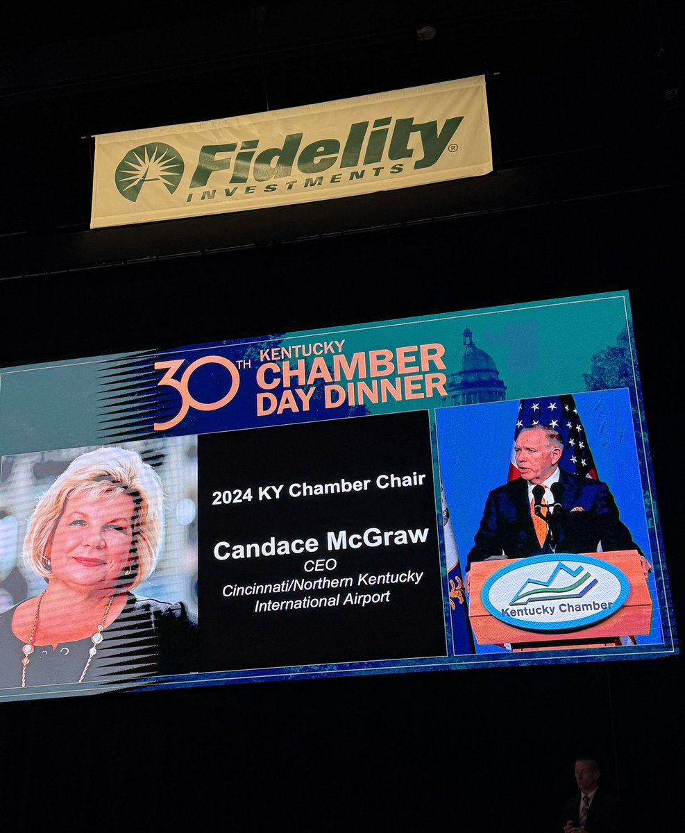 Many thanks to <a href="/CVGairport/">CVG Airport</a> CEO, Candace Mcgraw.  Her service and leadership as <a href="/KyChamber/">Kentucky Chamber</a> chairwoman has been incredible!  Thanks for representing KY’s businesses and NKY so well! #nky <a href="/nkychamber/">NKY Chamber</a>