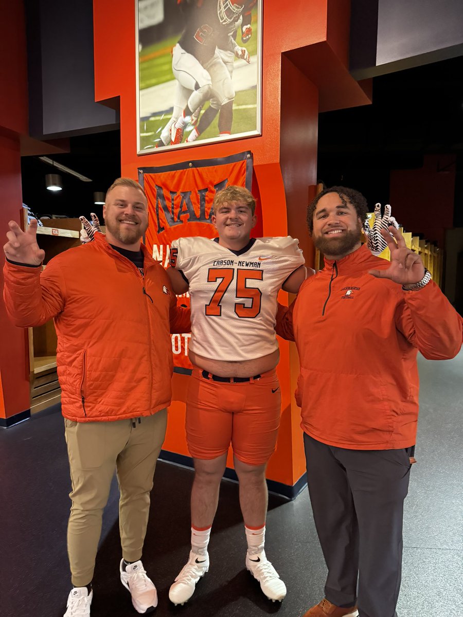 Bryson Daugherty (@bryson_d75) on Twitter photo Had a great time up at <a href="/cnfootball/">Carson-Newman Football</a> really enjoyed my time, campus is great and people are great!
<a href="/CoachAIngram/">Ashley Ingram</a> <a href="/Coach_Ray_/">Joe Ray</a> <a href="/CoachT_75/">Tanner Fleming</a> <a href="/LenoirCityFB_/">Lenoir City Football</a> <a href="/CoachPayne__/">Zach Payne</a> <a href="/CoachWilhite25/">Richie Wilhite</a> <a href="/CSmithScout/">Chris Smith</a> <a href="/BigSkippin_75/">Coach Jordan Harris</a> Had a great time up at <a href="/cnfootball/">Carson-Newman Football</a> really enjoyed my time, campus is great and people are great!
<a href="/CoachAIngram/">Ashley Ingram</a> <a href="/Coach_Ray_/">Joe Ray</a> <a href="/CoachT_75/">Tanner Fleming</a> <a href="/LenoirCityFB_/">Lenoir City Football</a> <a href="/CoachPayne__/">Zach Payne</a> <a href="/CoachWilhite25/">Richie Wilhite</a> <a href="/CSmithScout/">Chris Smith</a> <a href="/BigSkippin_75/">Coach Jordan Harris</a>