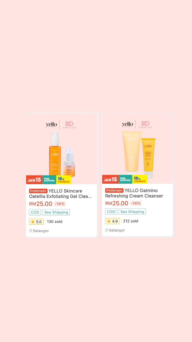 Senang nak bawa travel kalau size cleanser smol! Yang nak try Yello pun boleh beli size 40ml ni 😚

my.shp.ee/TTadT2H