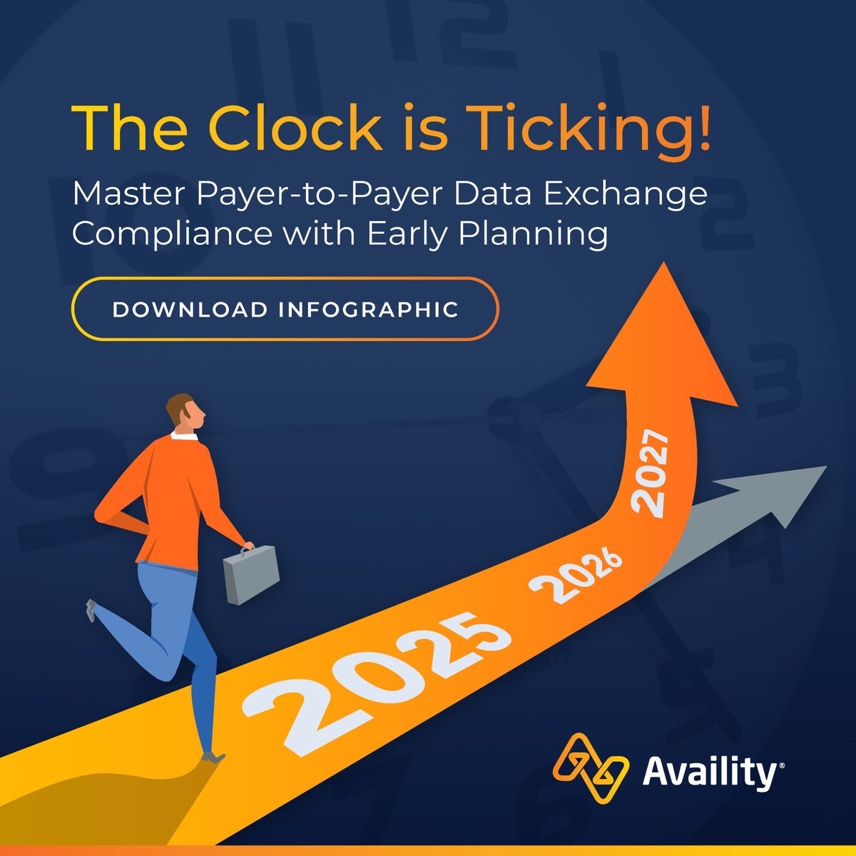 Availity's tweet image. Waiting until 2026 to start your CMS Mandate prep could mean costly delays and penalties. Early planning helps you sidestep challenges and ensures smoother implementation. Get the key insights in our infographic.
okt.to/uMsNlj

#ComplianceCountdown #HealthDataExchange