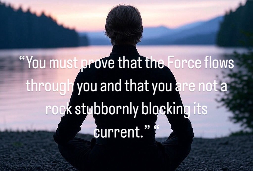 MentorSkywalker's tweet photo. “You must prove that the Force flows through you and that you are not a rock stubbornly blocking its current.” #LukeSkywalker #PathOfTheJedi https://t.co/dyKWRyonZo