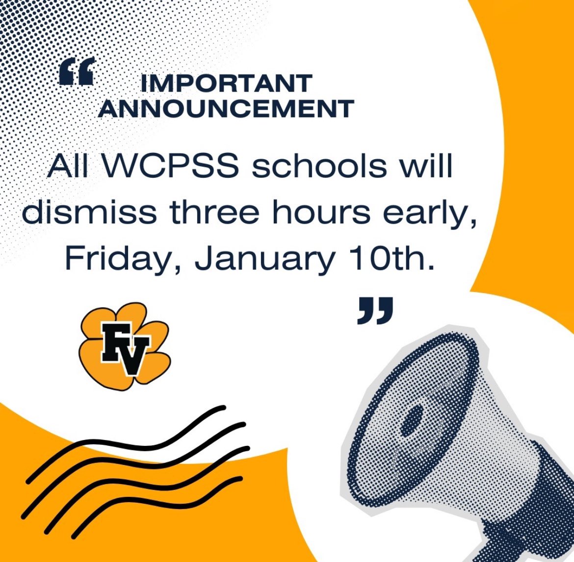 FVHS Varsity Cheer (@fv_varsitycheer) on Twitter photo Hey Bengals!
Early Dismissal Tomorrow! Last day of classes before Finals next week!
πβοΈπ§‘π€
<a href="/fvhsbengals/">FVHS Athletics</a> Hey Bengals!
Early Dismissal Tomorrow! Last day of classes before Finals next week!
πβοΈπ§‘π€
<a href="/fvhsbengals/">FVHS Athletics</a>