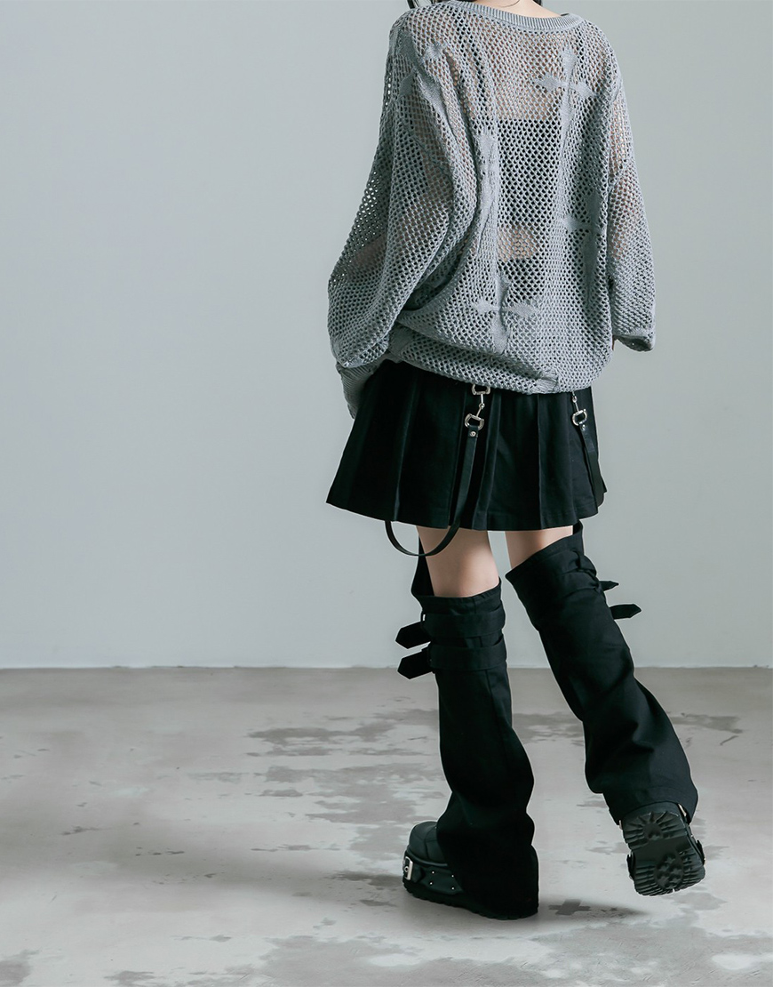 RE ARRIVAL】 REFLEM【レフレム】 レッグカバー付きレイヤードデニム