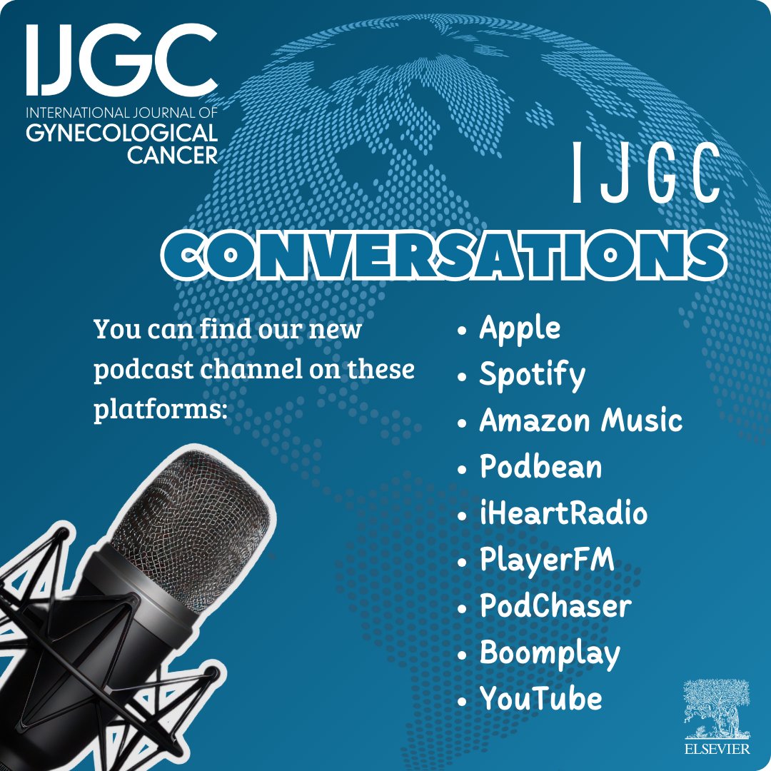 IJGC (@ijgconline) on Twitter photo Exciting news! 📢 📢
Our new podcast channel 🎙️, #IJGCconversations, is now live.🔥 🔥
🎧 Tune in on your favorite platform and join the conversation!
<a href="/pedroramirezMD/">Pedro T Ramirez</a> <a href="/HsuMd/">Arthur_HC_Hsu</a> <a href="/JayrajAarthi/">Aarthi S Jayraj</a> <a href="/AndreFernandes2/">Andreina Fernandes</a> <a href="/IGCSociety/">IGCS</a> <a href="/ESGO_society/">ESGO</a> <a href="/ENYGO_official/">European Network of Young Gynae Oncologists</a> <a href="/OncoAlert/">OncoAlert</a> <a href="/IJGCfellows/">IJGC Fellows</a> Exciting news! 📢 📢
Our new podcast channel 🎙️, #IJGCconversations, is now live.🔥 🔥
🎧 Tune in on your favorite platform and join the conversation!
<a href="/pedroramirezMD/">Pedro T Ramirez</a> <a href="/HsuMd/">Arthur_HC_Hsu</a> <a href="/JayrajAarthi/">Aarthi S Jayraj</a> <a href="/AndreFernandes2/">Andreina Fernandes</a> <a href="/IGCSociety/">IGCS</a> <a href="/ESGO_society/">ESGO</a> <a href="/ENYGO_official/">European Network of Young Gynae Oncologists</a> <a href="/OncoAlert/">OncoAlert</a> <a href="/IJGCfellows/">IJGC Fellows</a>