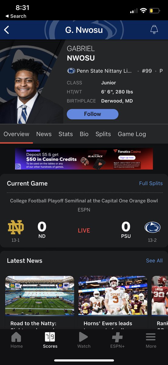 6’6 280???!?!?!?! #CFBPlayoff