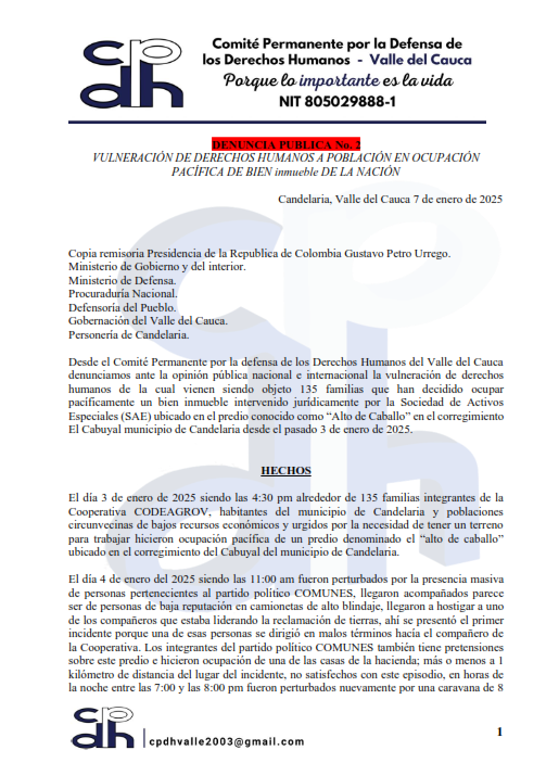 ComunesCali's tweet photo. #Hoy  entre realismo mágico y señalamientos burdos carentes de solvento. Vale la pena preguntarse: 

1. Criminalizar la Paz es criminalizar el futuro. ¿A quién sirve el CPDH con estas acusaciones? https://t.co/vpj6Cfs7dm
