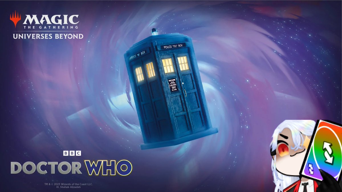 Opening an entire Collector Booster box of Magic the Gathering: Doctor Who cards from all eras of the show on stream! 

New to Who? No worries, I got the knowledge and will go over each card, and answer questions you have!

🔗 in my bio!

#vtuber #DoctorWho #MagicTheGathering