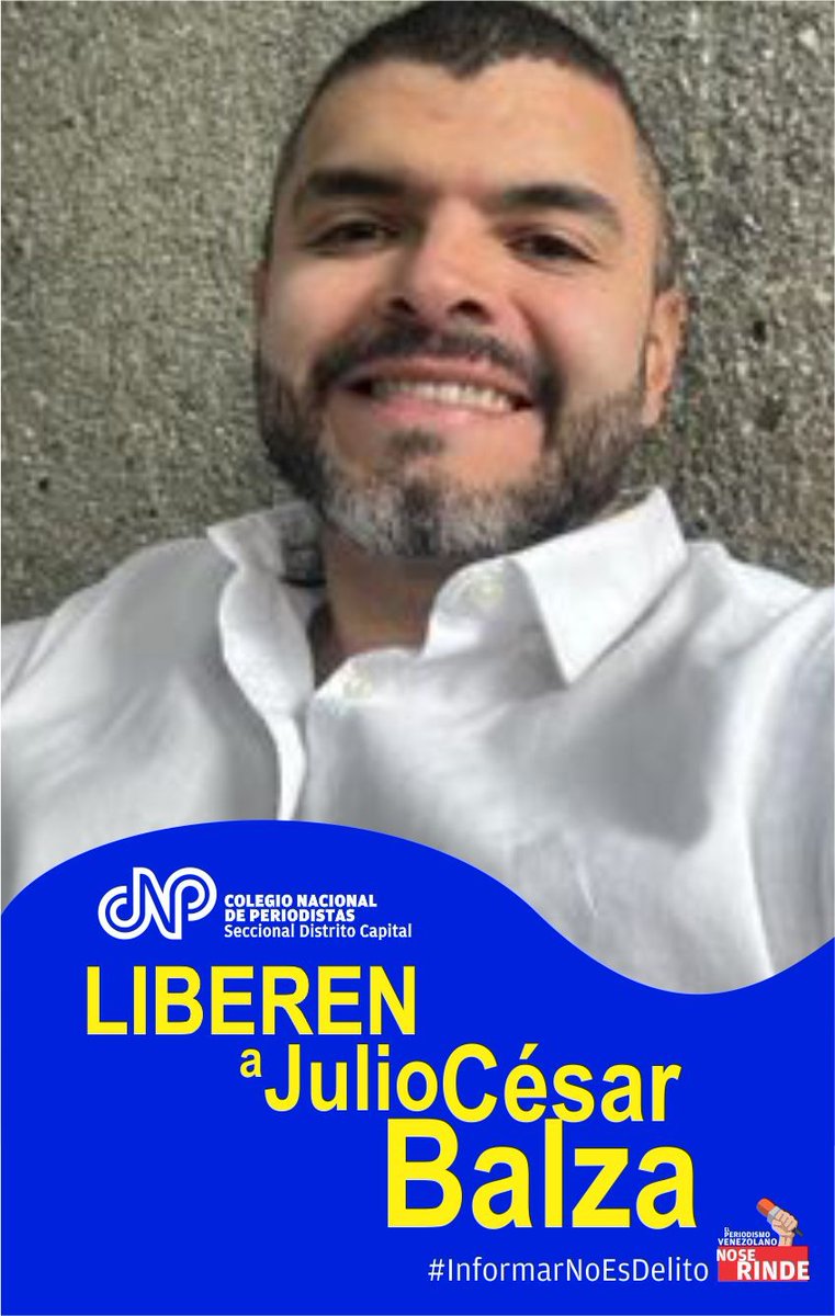 #9Ene #Hoy en #Chacao fue detenido por funcionarios del #Sebin el colega Julio  Balza Maldonado,  quién forma parte  del equipo de Comunicaciones de la agrupación  <a href="/VenteVenezuela/">Vente Venezuela</a>. Gobierno incrementa persecución de periodistas y disidentes políticos . #LiberenAJulioBalza