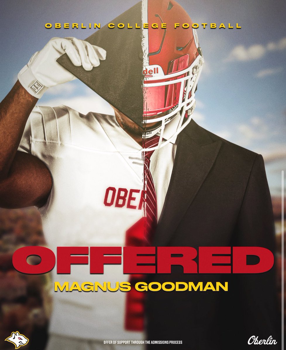 Magnus Goodman (@magnusngoodman) on Twitter photo After a great conversation with <a href="/DBCoachDavidson/">Jon Davidson</a> I am truly blessed and honored to have received an offer to pursue a prestigious degree <a href="/Yeo_Football/">Oberlin Football</a> thank you for this opportunity! <a href="/SCLancerNation/">Salpointe Football</a> <a href="/gridironarizona/">Gridiron Arizona</a> <a href="/AZPreps365/">AZPreps365</a> <a href="/SOAZFootball/">Southern Arizona Football</a> <a href="/JavierJMorales/">Javier Morales</a> <a href="/AndyMorales8/">Andy Morales</a> After a great conversation with <a href="/DBCoachDavidson/">Jon Davidson</a> I am truly blessed and honored to have received an offer to pursue a prestigious degree <a href="/Yeo_Football/">Oberlin Football</a> thank you for this opportunity! <a href="/SCLancerNation/">Salpointe Football</a> <a href="/gridironarizona/">Gridiron Arizona</a> <a href="/AZPreps365/">AZPreps365</a> <a href="/SOAZFootball/">Southern Arizona Football</a> <a href="/JavierJMorales/">Javier Morales</a> <a href="/AndyMorales8/">Andy Morales</a>