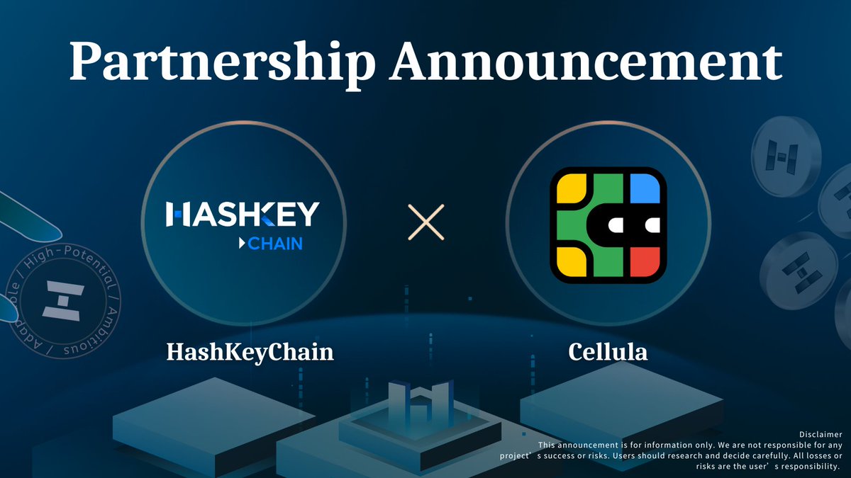 HSKChain's tweet photo. 🤝 Big news!  @cellulalifegame is now the official security partner of HashKeyChain!

💫 Cellula is a groundbreaking protocol at the intersection of AI innovation and gamified virtual mining. Cellula’s vPOW empowers 'BitLife' entities with unique hashrates, facilitating a gamified mining process that generates dynamic, programmable incentives. 

In addition, Cellula is building the first on-chain AI life, based on ai16z’s Eliza. This enables AI agents to self-evolve, achieve on-chain immortality, and unlock self-awareness through the fusion of genetic evolution and dynamic AI personality traits.

🌉 HashKeyChain connects institutions, RWAs & innovative on-chain products to everyday users, bridging Web2 ➡️ Web3 with a global vision.

Stay with us as we revolutionize Web3, delivering cutting-edge security and seamless access to bridge institutions, RWAs, and on-chain innovation into a truly connected world!

#HSK #Cellula #Hashkeychain
