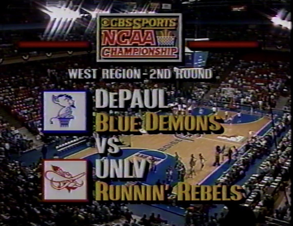 UNLV Vs DePaul
1989 NCAA TOURNAMENT 
2nd Round (3/18/89)
YouTube link

youtu.be/XrC-FXvzB0w?si…