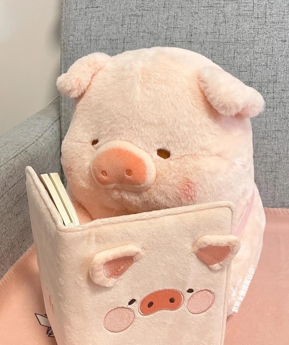 "今日の小豚は特にまじめです📚✨知識が頭の中にもぐりこむことを感じます~🐷💡"