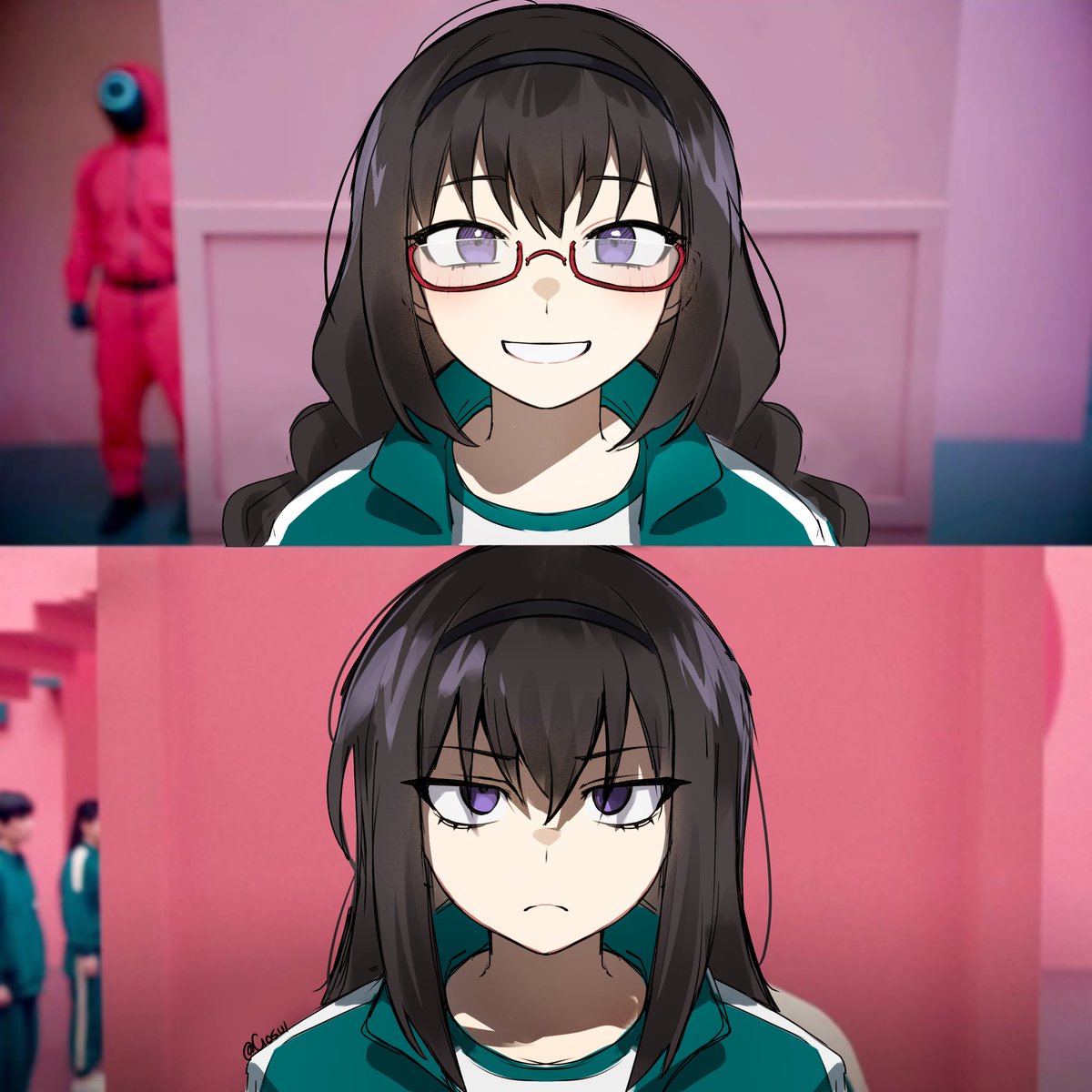Homura as Gi-hun 
#SquidGame2
