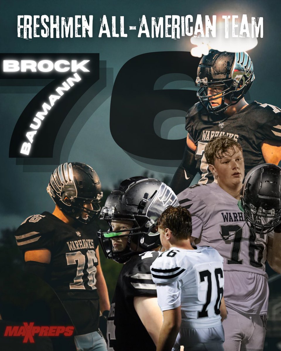 Congratulations <a href="/brockbaumann76/">Brock Baumann</a> on your being named to the <a href="/MaxPreps/">MaxPreps</a> Freshmen All-American Team!!!