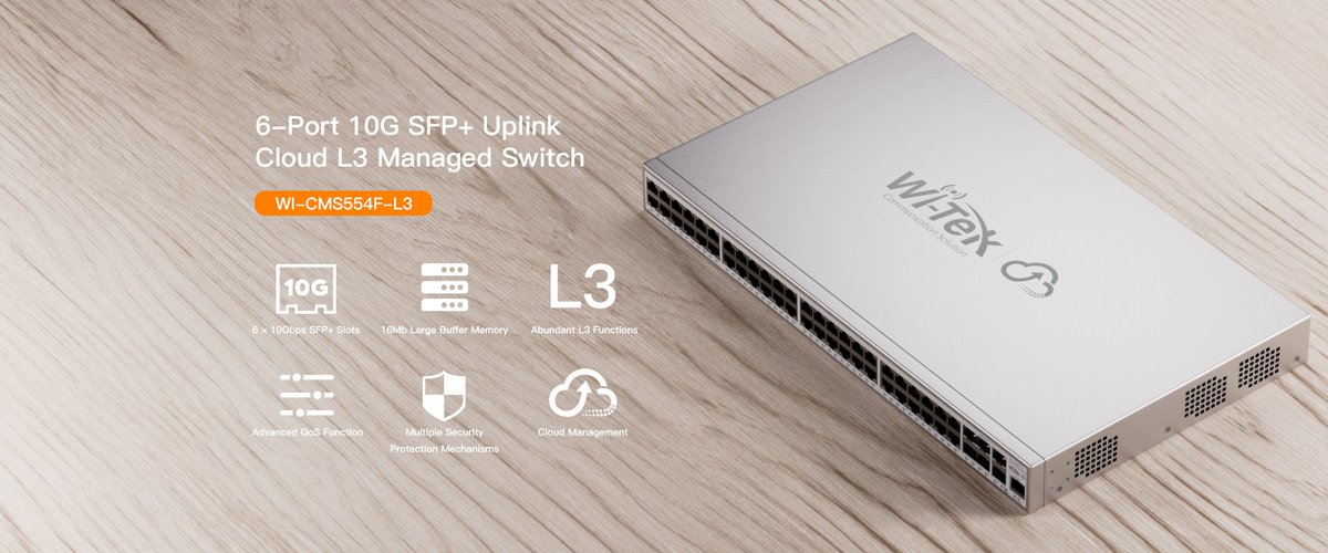 Wi_Tek's tweet image. 🚀🌟Introducing Wi-Tek&apos;s New Product!🌟 WI-CMS554F-L3 Cloud L3 Ethernet Switch
🔗 Product Website:wireless-tek.com/product.php?lm…
🌐 Official Website: wireless-tek.com
✉️ Contact us: sales@wireless-tek.com
#WiTek #CloudSwitch #L3Switch #CloudManagement #NetworkingSolutions